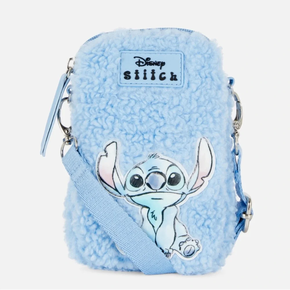 NWT Disney Stitch Fuzzy blue crossbody bag - Picture 1 of 9
